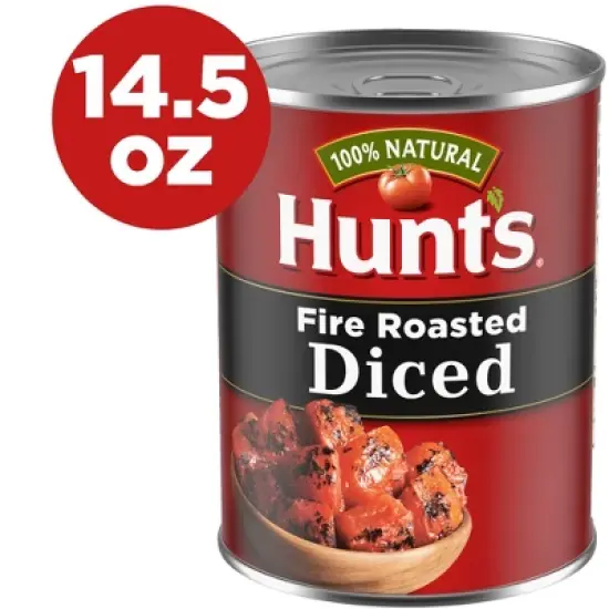 Hunt's 100% Natural Fire Roasted Diced Tomatoes - 14.5oz image {6}