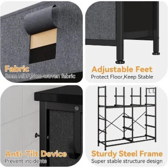 Dresser for Bedroom with 12 Drawer, Dressers & Chests of Drawers for Hallway, Entryway, Storage Organizer Unit with Fabric image {7}