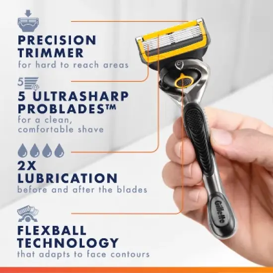 Gillette ProGlide Shield Men's Razor + 2 Razor Blade Refills image {3}