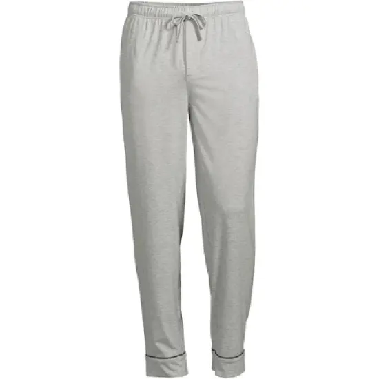 Lands' End Men's Brush Back Knit Pajama Pants image {3}