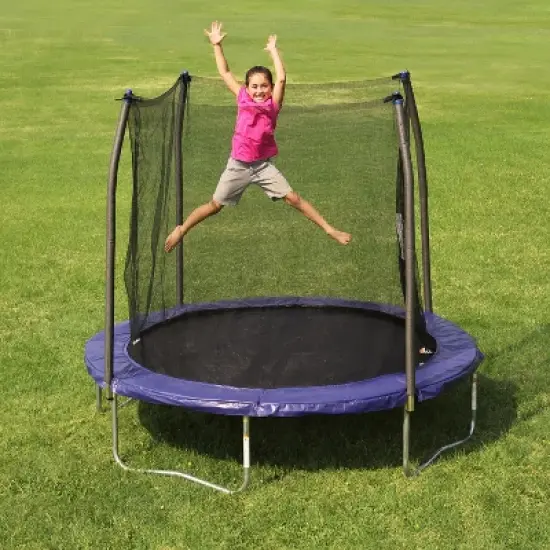Skywalker Trampolines 8' Round Trampoline with Enclosure - Blue image {1}