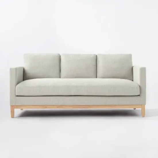 Woodland Hills Wood Base Sofa Light Gray - Threshold&trade; designed with Studio McGee image {2}