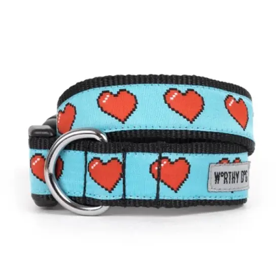 The Worthy Dog Graphic Hearts Dog Collar image {1}