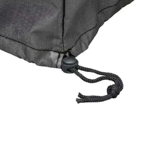 Summerset Shield Gold Accent 2-Layer Polyester Fabric Outdoor Table Square Cover - Charcoal Grey image {3}