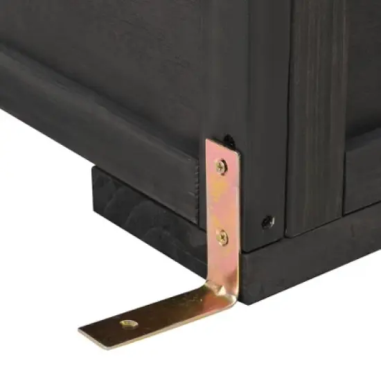 69.3" Wooden Greenhouse for Outdoors, Portable Cold Frame Plant House with Openable Roof & Wheel, Movable Mini Greenhouse for Garden Backyard image {7}