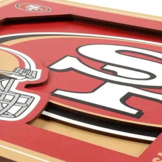 NFL San Francisco 49ers 3D Logo Series Wall Art - 12"x12" image {3}