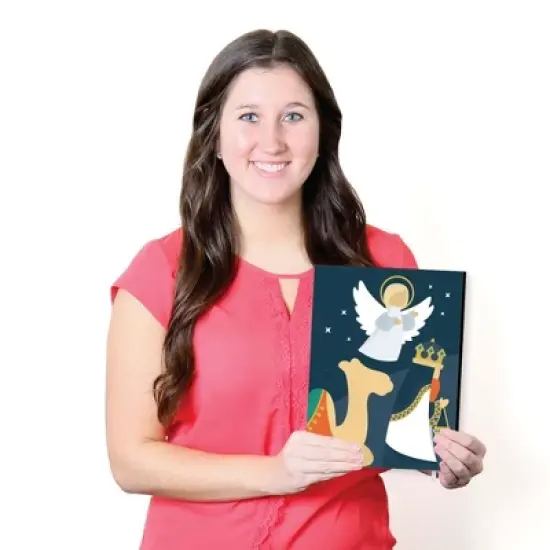 Big Dot of Happiness Holy Nativity - Religious Nursery Wall Art and Manger Scene Christmas Room Decor - 7.5 x 10 inches - Set of 3 Prints image {4}