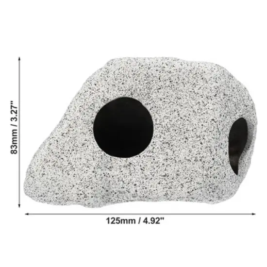 Unique Bargains Ceramic Aquarium Fish Tank Decoration Hideaway Rock Cave Gray 4.92x3.74x3.27 Inches image {3}