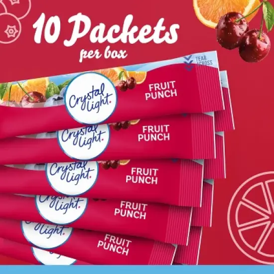 Crystal Light On-the-Go Fruit Punch Drink Mix - 10pk/0.09oz image {4}