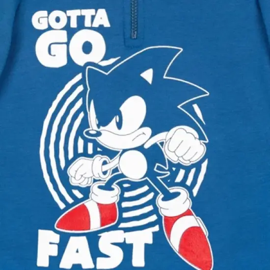 SEGA Sonic the Hedgehog Fleece Half Zip Hoodie Toddler to Big Kid image {5}