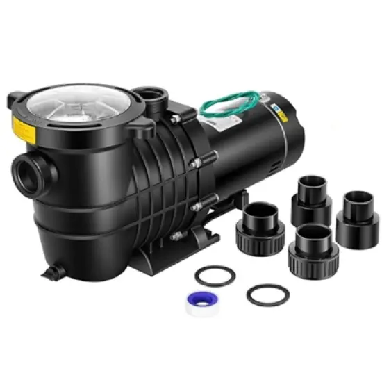 In/Above Ground Pool Pump, 1.5 HP with Timer, 110V, SPP1100A 9350GPH High Flow, Powerful Self Primming Swimming Pool Pumps image {3}