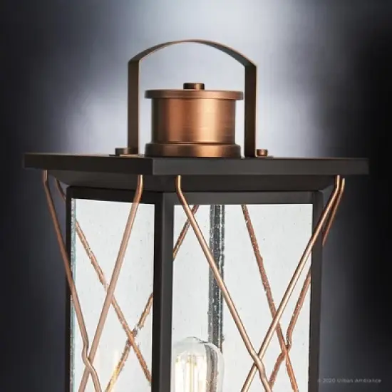 Urban Ambiance Luxury Colonial Outdoor Post/Pier Light,  20"H x 9"W,  Olde Bronze Finish, UHP1230 image {3}