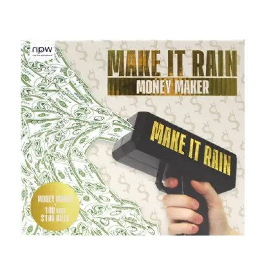 Make It Rain Money Maker: NPW Multicolor Money Gun Shooter Toy, 101 Pieces, Ages 5+ image {6}