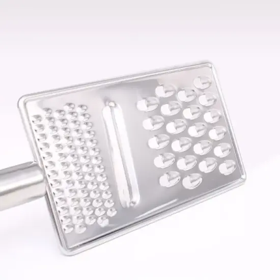 Unique Bargains Stainless Steel Non-Slip Ergonomic Design Durable Cheese Grater 10.2" x 3.3" Silver Tone 1 Pc image {3}