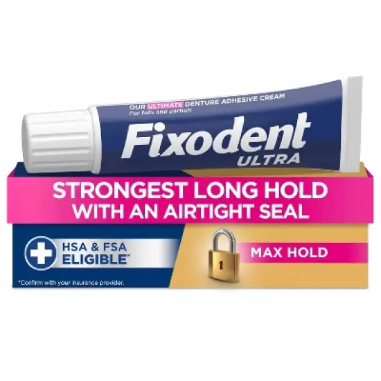 OzFixodent Ultra Max Hold Dental Adhesive Cream, 2.2 Oz image {6}