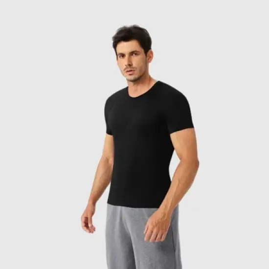 Anna-Kaci Active Men's Fitted Short Sleeve Performance T-Shirt with Stretch Fabric and Moisture-Wicking Comfort image {2}