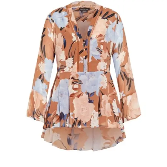 Women's Plus Size Caroline Top - fudge | CITY CHIC image {2}