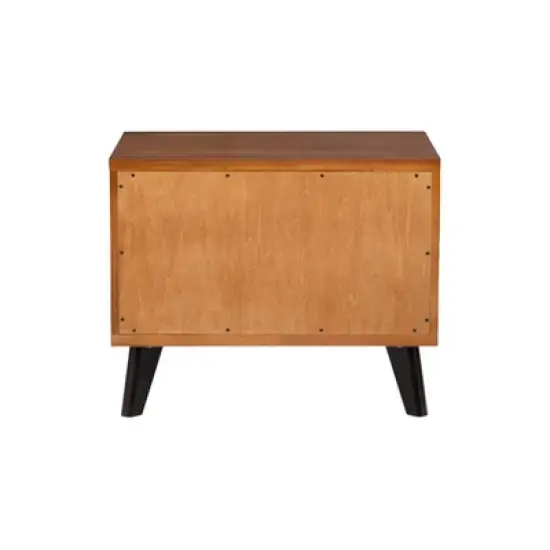 Mid-Century Modern 2 Drawer Nightstand Walnut - Linon image {6}