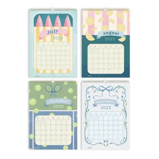 Blue Sky 12"x17" 2025-2026 Monthly Wall Calendar Tinned Assorted image {3}