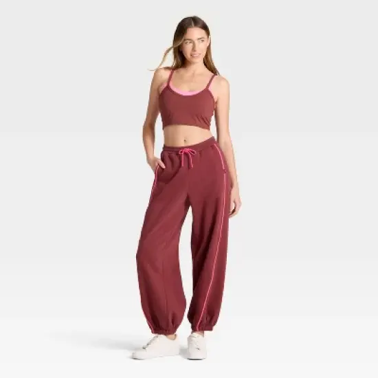 Women's Barrel Leg Fleece Jogger Sweatpants - JoyLab&trade; image {2}