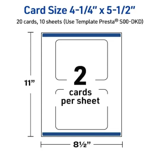 Avery 4.25" x 5.5" Cards, Gold Double-Dipped Edge, 20 ct image {4}
