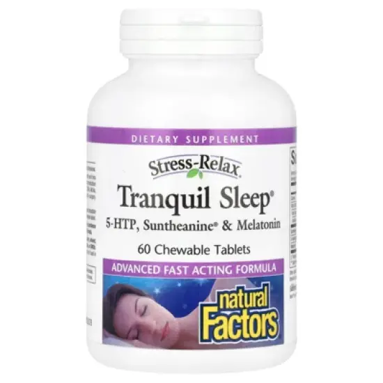 Natural Factors Stress-Relax&reg;, Tranquil Sleep&reg;, 60 Chewable Tablets image {3}