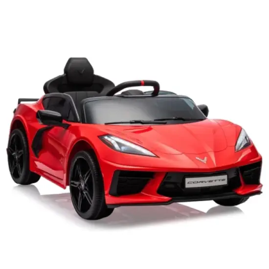 Kids Ride on Car, Licensed Corvette Battery Powered Car, 12V Toddles Electric Sports Car Toy with Remote Control image {11}