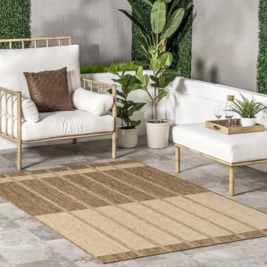 nuLOOM Maria Contemporary Striped Indoor/Outdoor Area Rug image {1}