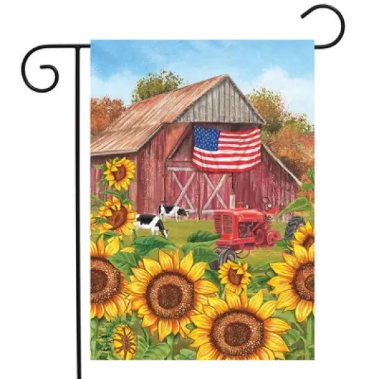 Briarwood Lane Garden Flag 12x18 For Outdoor Sunflower Barn Fall For Fall Garden Flag Flags For Outside image {1}