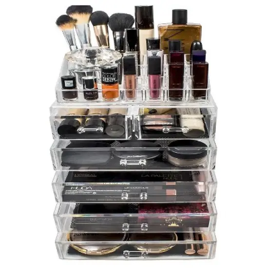 Sorbus Makeup Storage Display Set - Style 2 - Clear image {2}