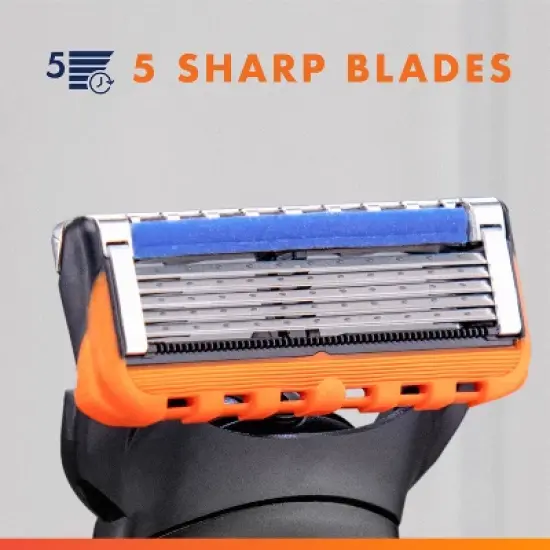 Gillette Fusion5 Power Razor for Men - 1 Gillette Power Razor Handle + 2 Blade Refills image {4}
