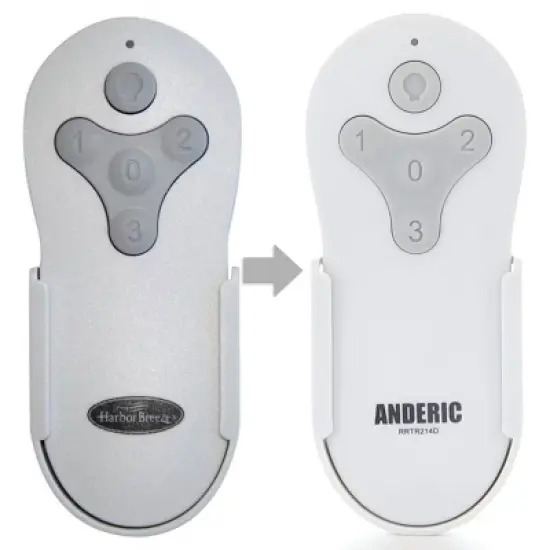 Anderic RRTR214D Replacement Ceiling Fan Remote Control for Harbor Breeze TR214D, KUJCE10311, KUJCE10712, and Others image {9}