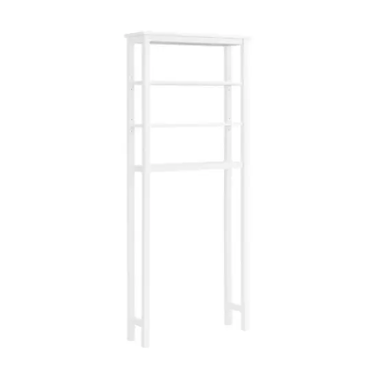 Dover Over the Toilet Organizer with Open Shelving White - Alaterre Furniture image {3}