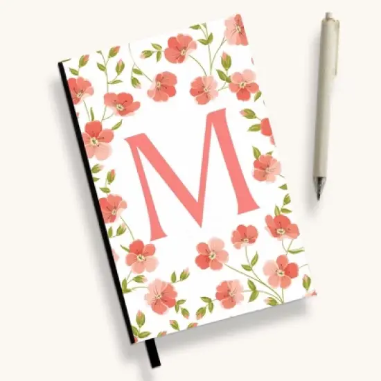 Personalization Mall Flowery Initial Personalized Journal image {1}