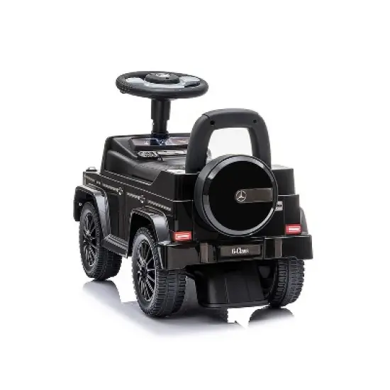 Best Ride On Cars Realistic Children's Mercedes G-Wagon Foot to Floor Ride Along Car & Push Behind Walker with Hidden Storage and Support Bar image {3}