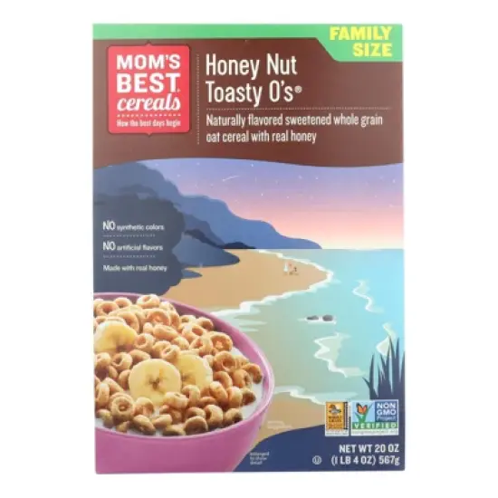 Mom's Best Honey Nut Toasty O's Cereal - Case of 10/20 oz image {1}