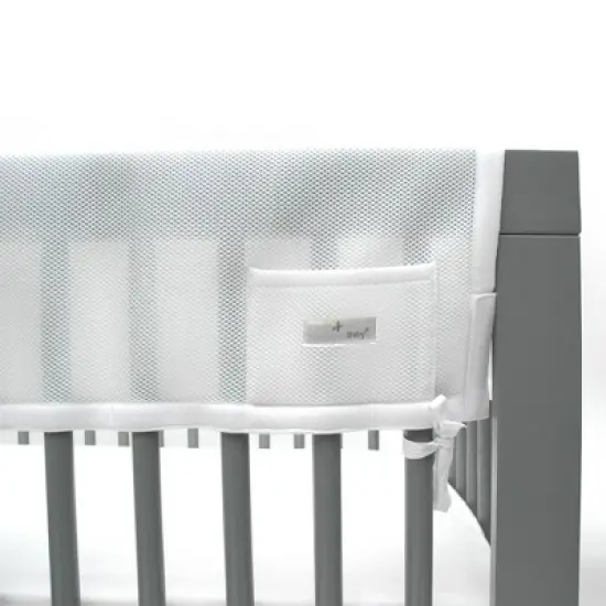 BreathableBaby Classic Breathable Mesh RailGuard Crib Rail Cover - Long Side image {1}
