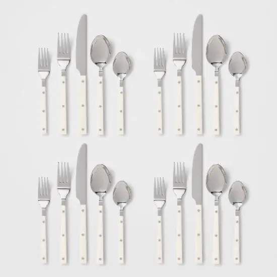 20pc Stainless Steel Burlington Silverware Set - Threshold&trade; image {3}