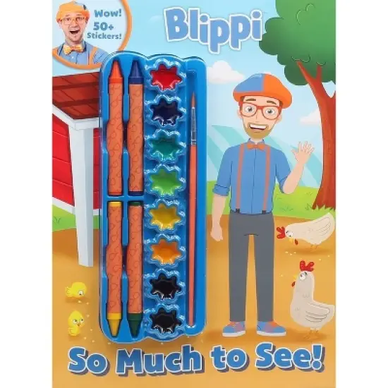 Blippi: So Much to See! - (Color & Activity with Crayons and Paint) by  Editors of Studio Fun International (Paperback) image {5}