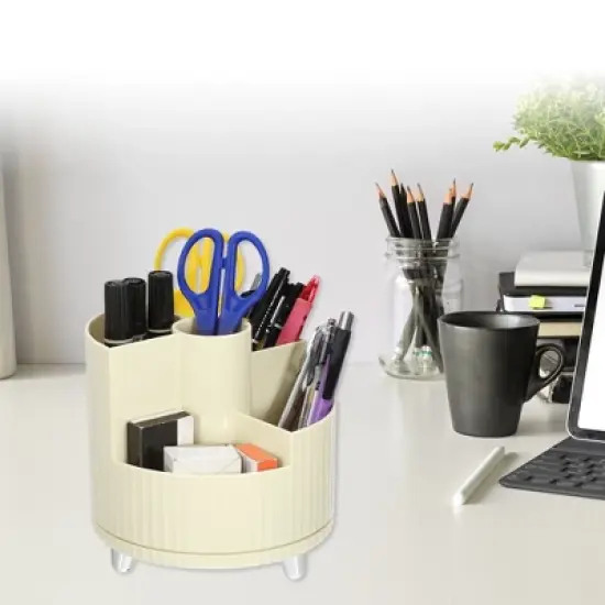 Unique Bargains Home Office Bathroom Rotating 360-Degree Rotatable Makeup Organizer 1 Pc image {3}