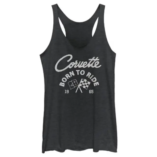 Women's General Motors Corvette Born to Ride Racerback Tank Top image {3}