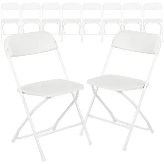 Flash Furniture Hercules&trade; Series Plastic Folding Chair - 10 Pack 650LB Weight Capacity image {19}