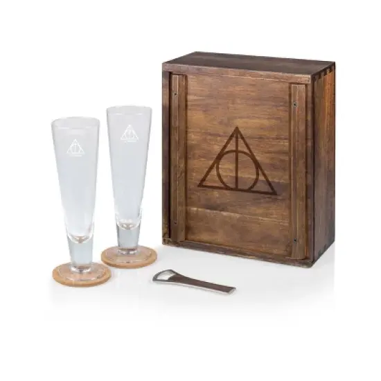Picnic Time Harry Potter 7pc Glass Deathly Hallows Beverage Gift Set image {9}