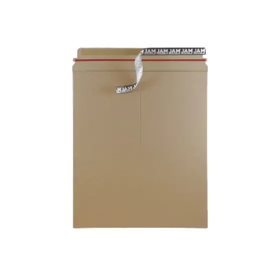 JAM Paper Stay-Flat Photo Mailer Envelopes 12.75x15 Kraft Self-Adh Closure 8866645 image {1}
