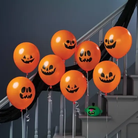 8pk Pumpkins Balloon Set - Hyde and EEK! Boutique&trade; image {1}