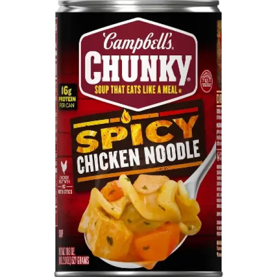 Campbells Chunky Spicy Chicken Noodle Soup - 18.6oz image {10}