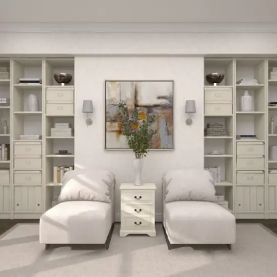 Wood 3 Stack Nightstand Antique Ivory - Olivia & May image {10}