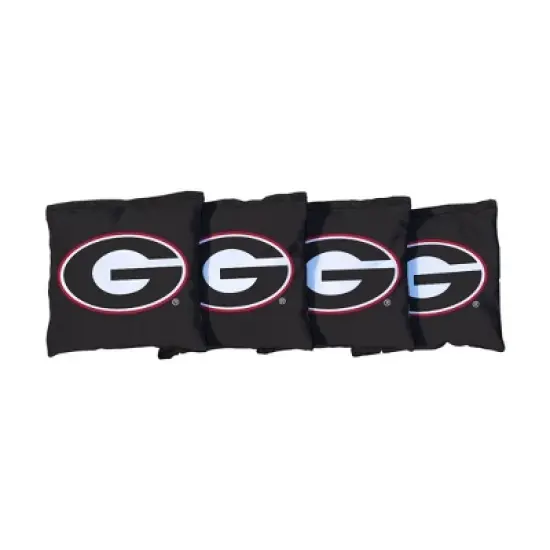 NCAA Georgia Bulldogs Corn-Filled Cornhole Bags Black - 4pk image {1}