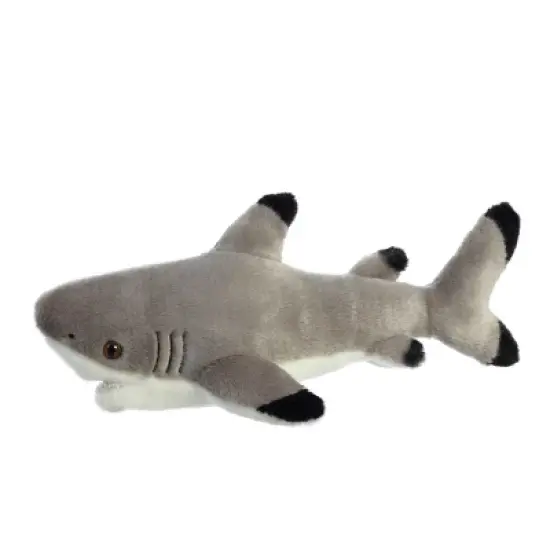 Aurora Large Blacktip Shark Miyoni Realistic Stuffed Animal Gray 12.5" image {4}