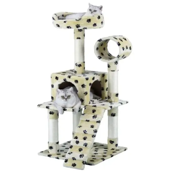 Go Pet Club 50" Cat Tree Condo with Sisal Covered Posts F75 image {4}